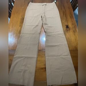 Nwt Maxazria‎ Vintage Y2k Womens Tan Wool Blend Wide-Leg Trouser Pants Size 10